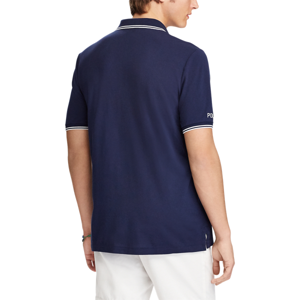 Newport Navy Classic Fit Mesh Polo Shirt Big & Tall 4