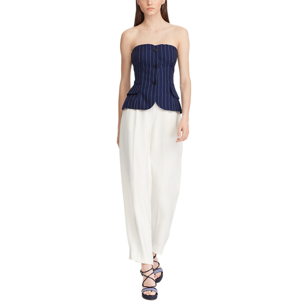 Blanche Pinstripe Bustier Ralph Lauren Collection 3