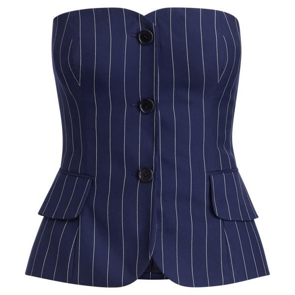 Blanche Pinstripe Bustier Ralph Lauren Collection 2