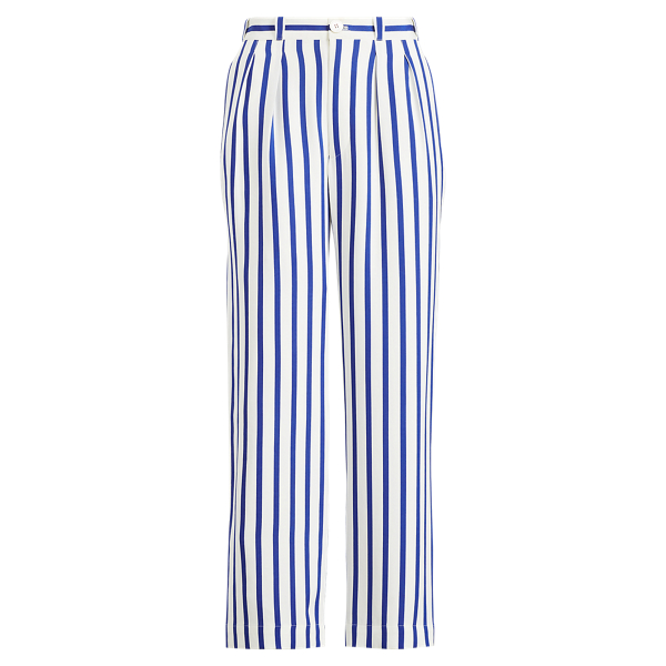 Shirting Stripe Chalk Mul Gestreifte Seidenhose Caldwell Ralph Lauren Collection 1