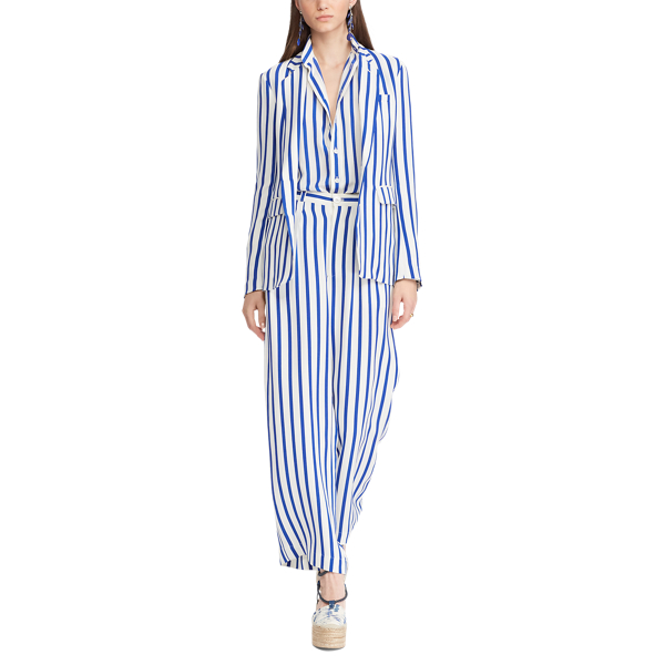 Yvette Striped Silk Jacket Ralph Lauren Collection en 3