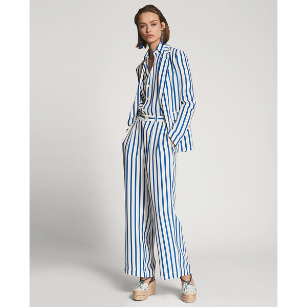 Yvette Striped Silk Jacket Ralph Lauren Collection en 1