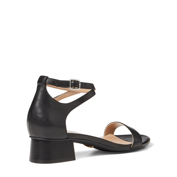 Black Betha Leather Sandal Lauren 4