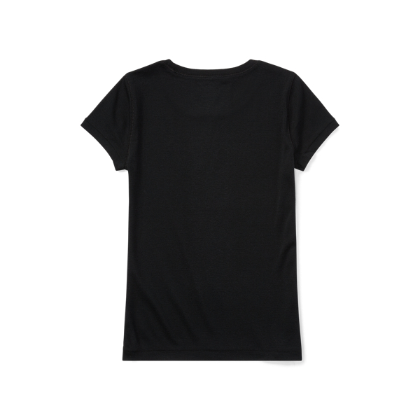 Black Cotton Jersey T-shirt Girls 7-14 Years 2