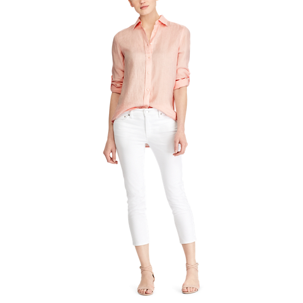 English Rose Linen Button-Down Shirt Lauren 2
