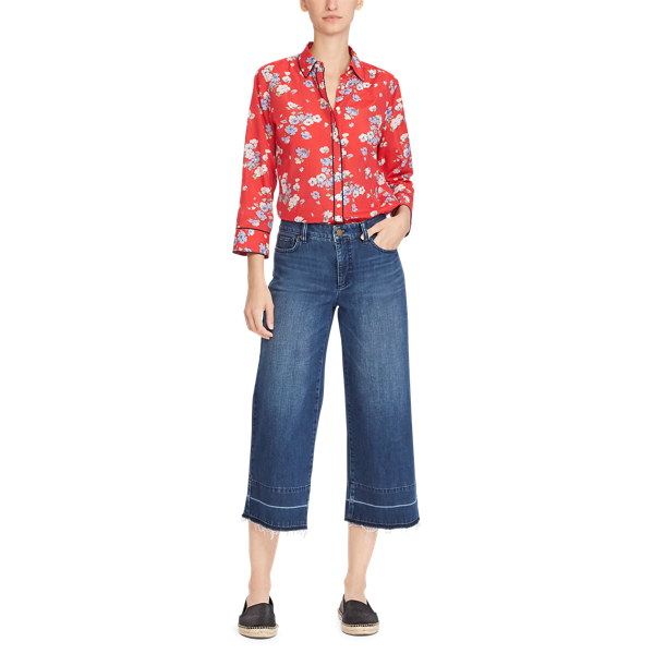 Horizon Blue Wash Cropped Flare Jean Lauren 2