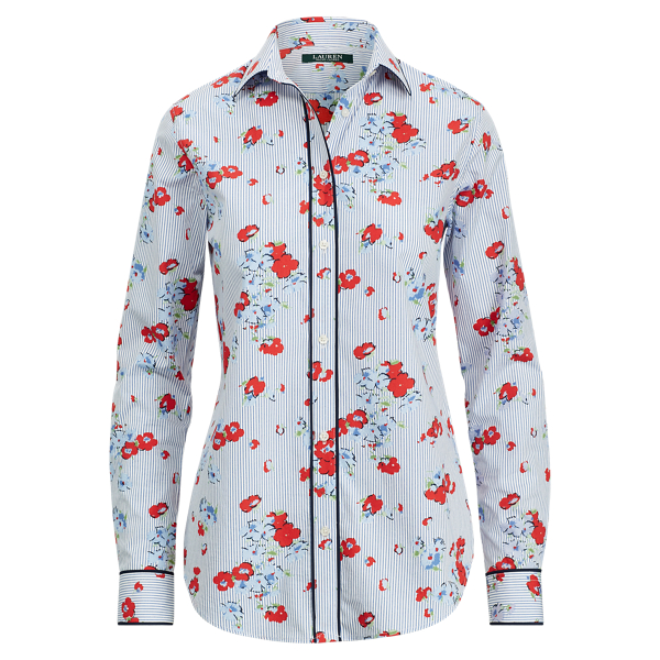 Floral Striped Cotton Shirt Lauren in 1