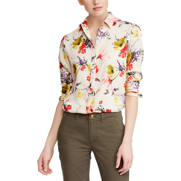 Multi Floral Twill Shirt Lauren 3