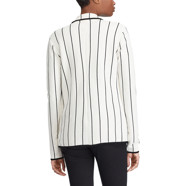 Cream/Black Monogram Knit Blazer Lauren 5