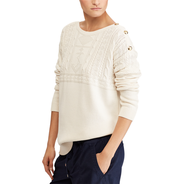 Pullover mit U-Boot-Ausschnitt Lauren in Mascarpone-Creme 3