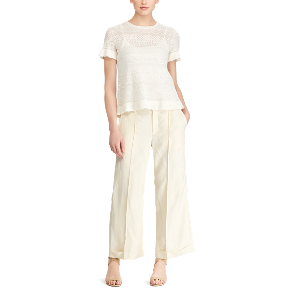 Kurz&auml;rmliger R&uuml;schenpullover Lauren in Mascarpone-Creme 2