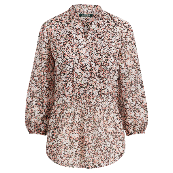 Tunique fleurie en coton et soie Lauren en 1