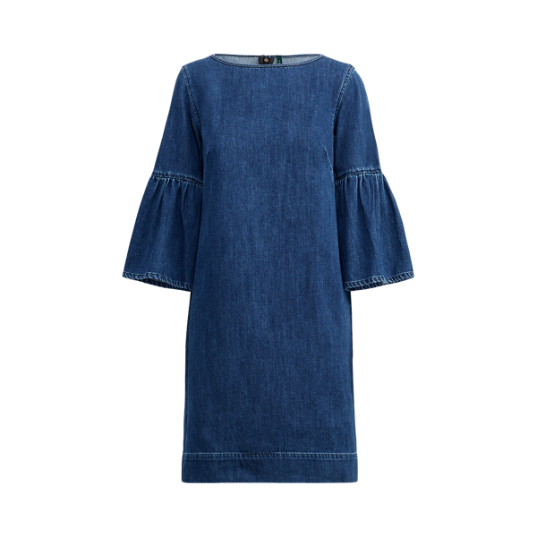 Lauren ralph lauren denim cotton shift dress online