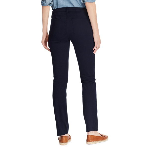 Navy Premier Straight Sateen Jean Lauren 5
