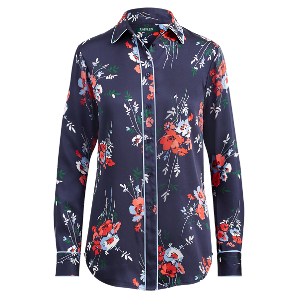 Floral Twill Button-Down Shirt Lauren em 1