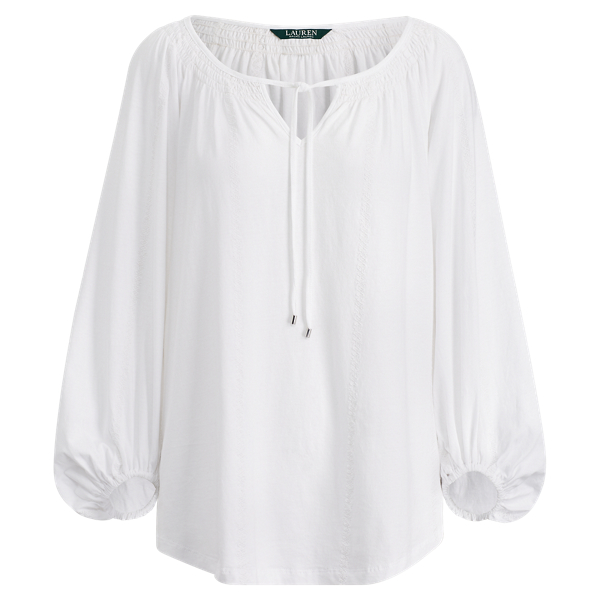Maglia in cotone con scollo a V Lauren in 1