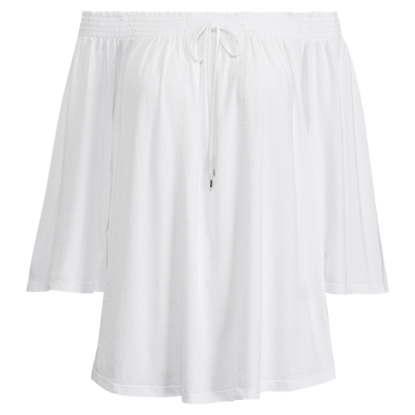 Smocked Off-the-Shoulder Top Lauren em 1