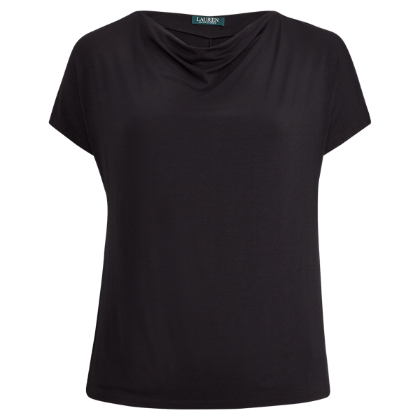 Jersey Cowlneck Top Lauren Woman 1