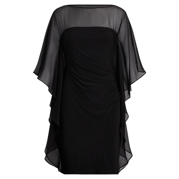 Jersey Flutter-Sleeve Dress Lauren 1