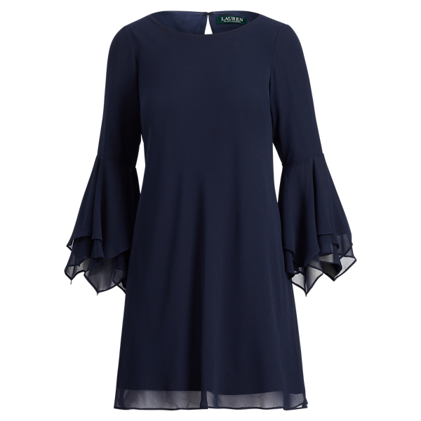 Georgette Bell-Sleeve Dress Lauren 1