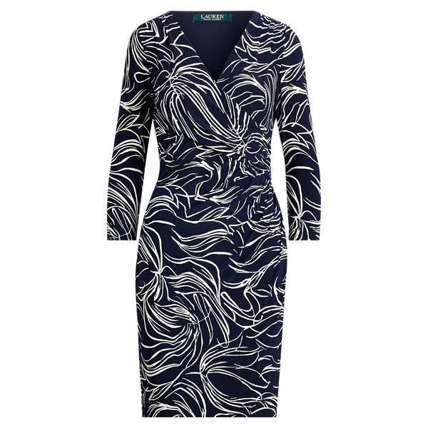Print Jersey Surplice Dress Lauren in 1