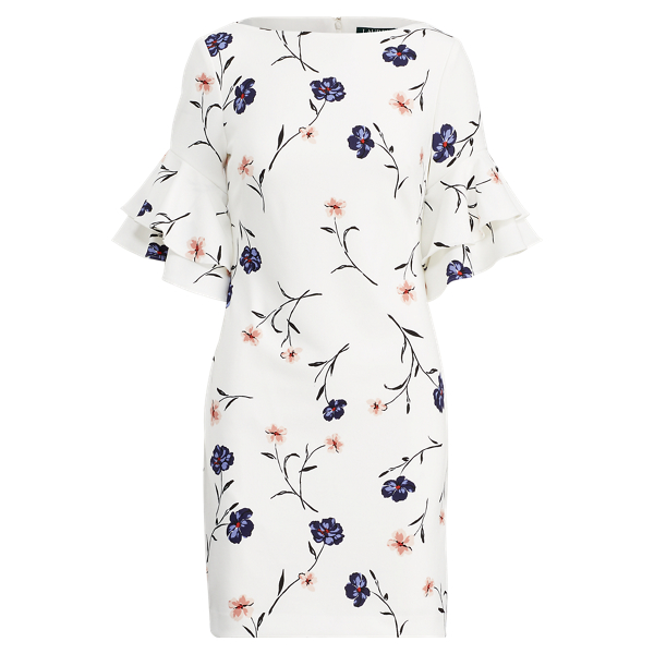 Floral Crepe Shift Dress Lauren in 1