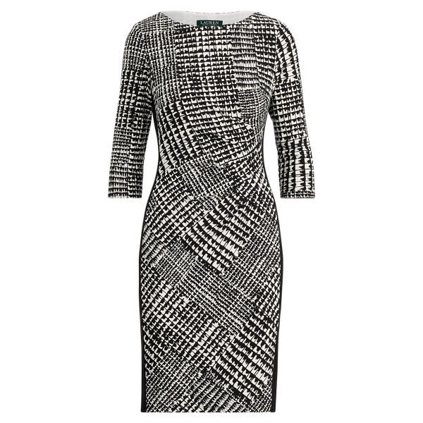 Print Ruched Jersey Dress Lauren 1