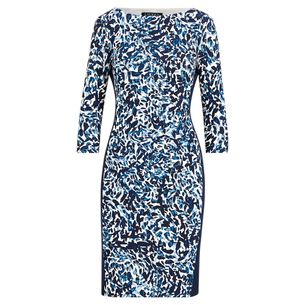 Floral Ruched Jersey Dress Lauren 1