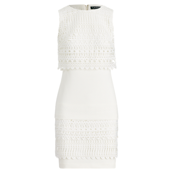 Robe cr&ecirc;pe et dentelle g&eacute;om&eacute;trique Lauren en 1