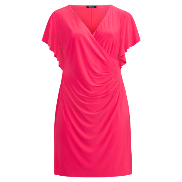 Jersey Surplice Dress Lauren Woman 1