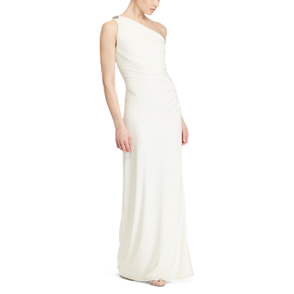 Abito monospalla in jersey Lauren in Bianco Lauren 3