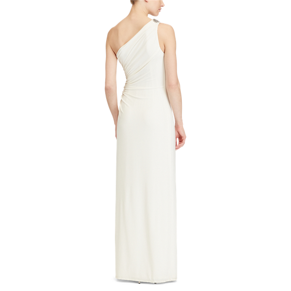 Abito monospalla in jersey Lauren in Bianco Lauren 4