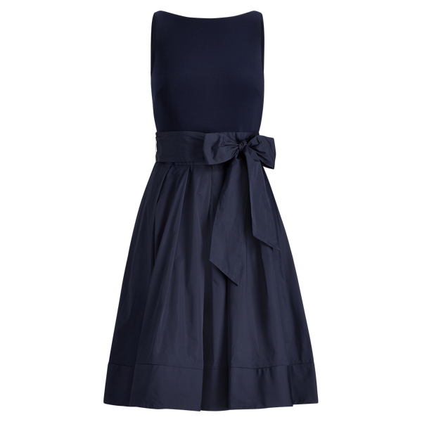 Ralph lauren taffeta jersey dress online