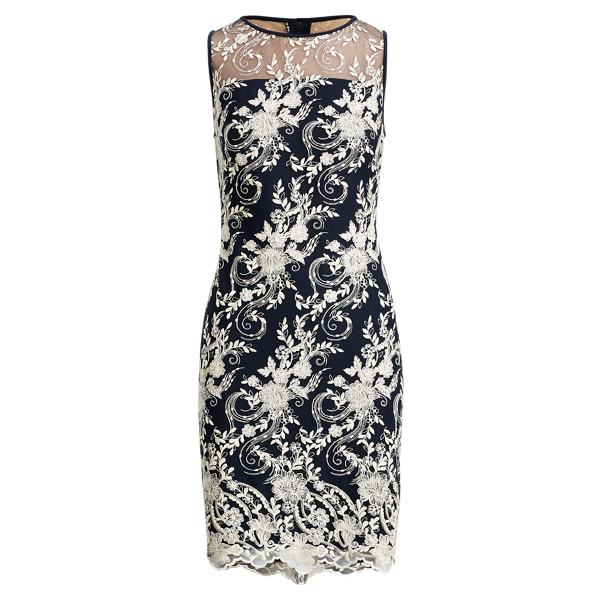 Floral-Embroidered Mesh Dress Lauren 1