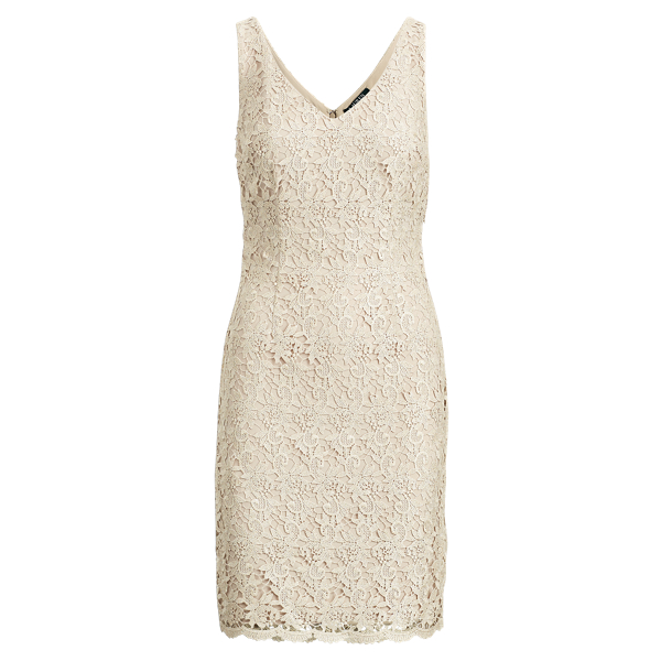 Lace V-Back Sleeveless Dress Lauren in 1