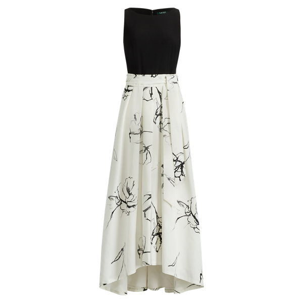Floral Fit-and-Flare Gown