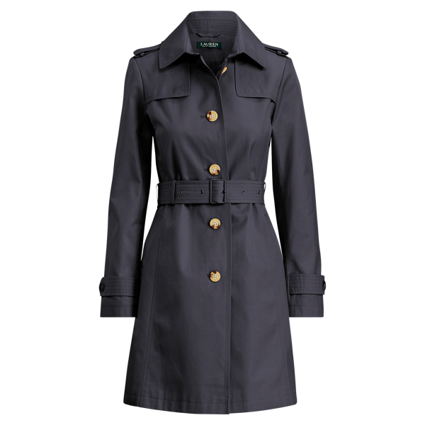 Cotton-Blend Belted Trench Lauren 1