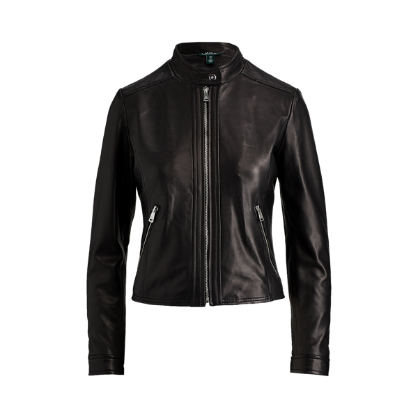 Ralph lauren ladies leather jacket online