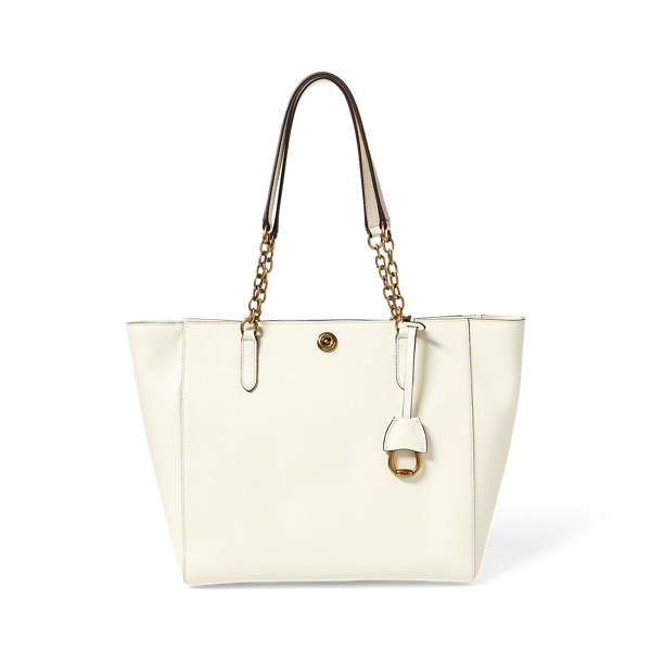Chain Link Leather Tote