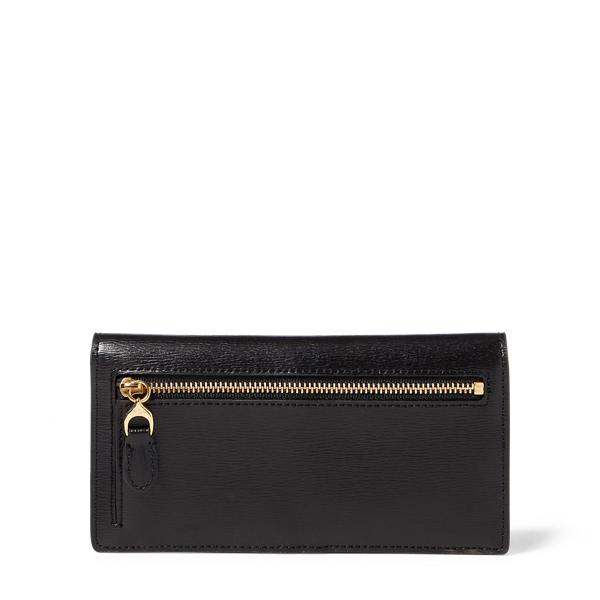 Black Saffiano Slim Leather Wallet Lauren 2