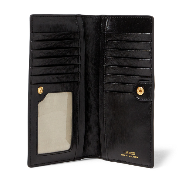 Black Saffiano Slim Leather Wallet Lauren 3