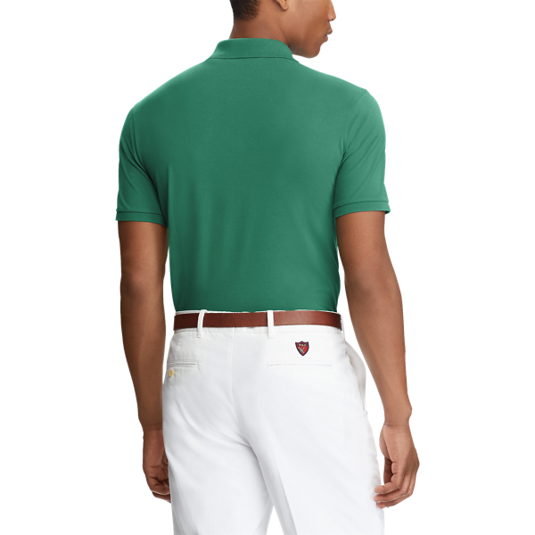 Bush Green Custom Slim Stretch Mesh Polo Polo Golf 4