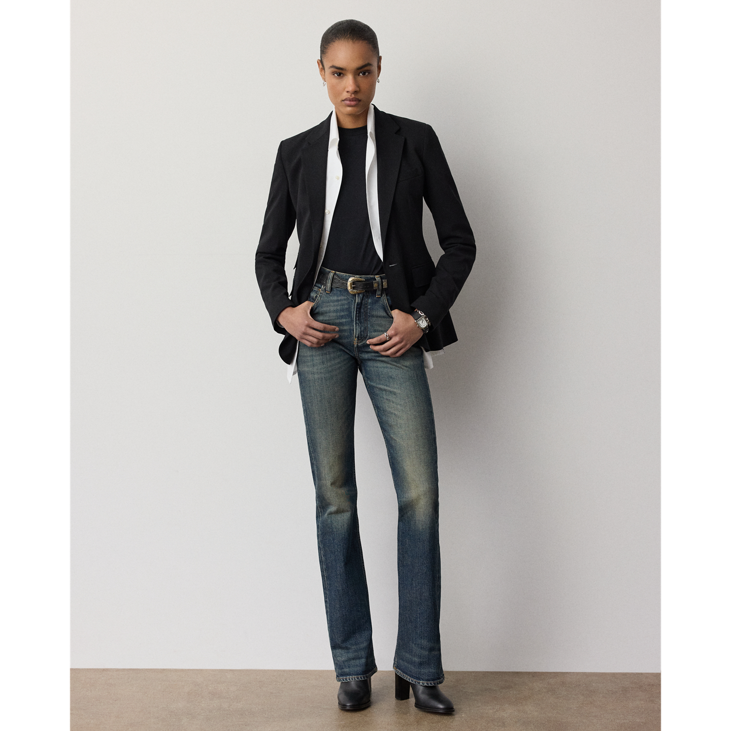 Женская рубашка Ralph Lauren Capri Relaxed Fit Cotton, цвет: Белый — фото 1