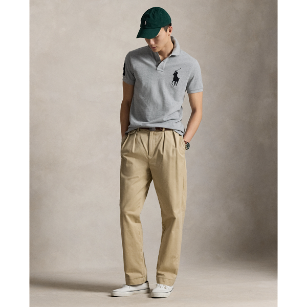 Custom Slim Fit Big Pony Mesh Polo Shirt Ralph Lauren