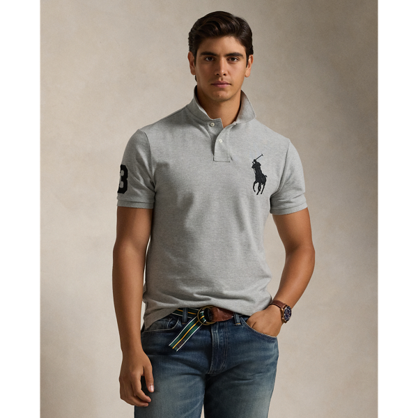 Custom Slim Fit Big Pony Mesh Polo Shirt Ralph Lauren Australia