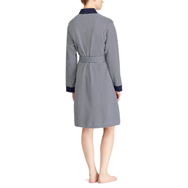 Navyprt Cotton-Blend Kimono Robe Lauren 3
