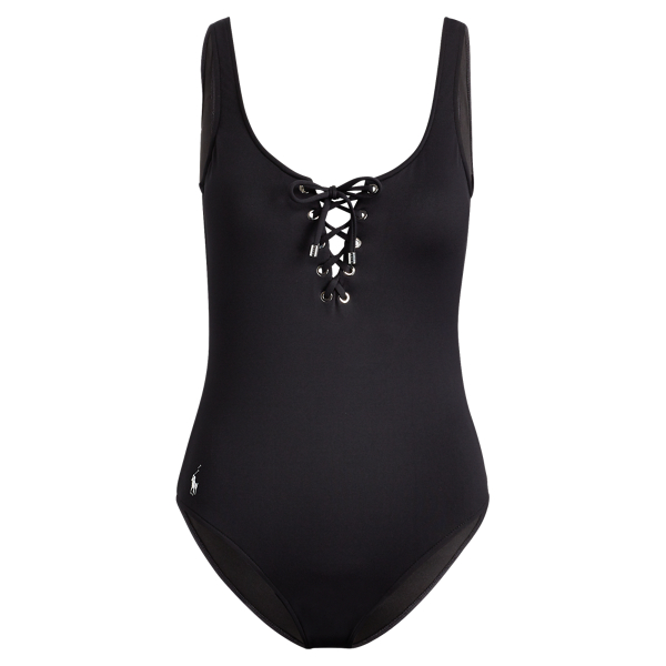 Lace-Up One-Piece Swimsuit Polo Ralph Lauren 1