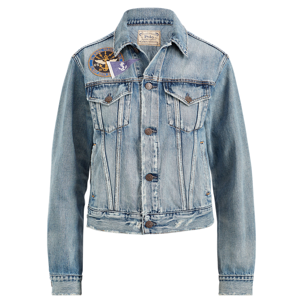 Patchwork Denim Trucker Jacket for Women Ralph Lauren PA