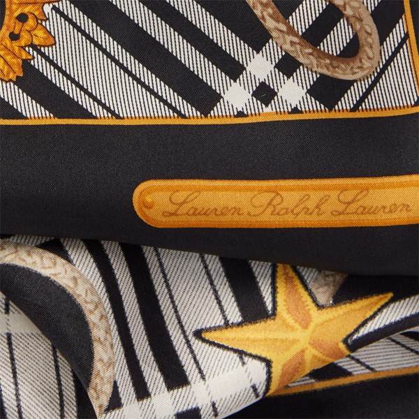 Cream Crest Silk Scarf Lauren 3