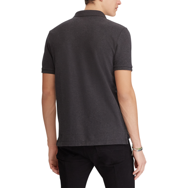 Dark Grey Heather Classic Fit Mesh Polo Shirt Polo Ralph Lauren 5